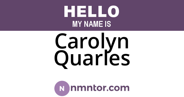 Carolyn Quarles