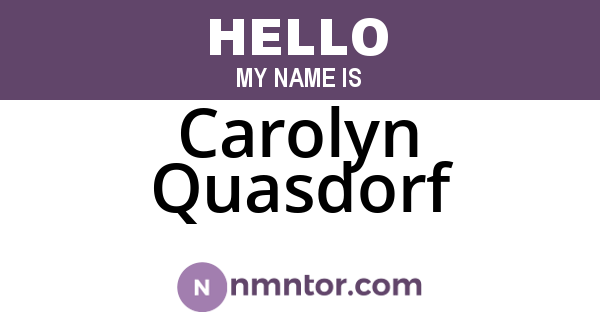 Carolyn Quasdorf