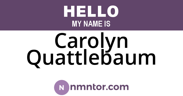 Carolyn Quattlebaum