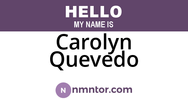 Carolyn Quevedo