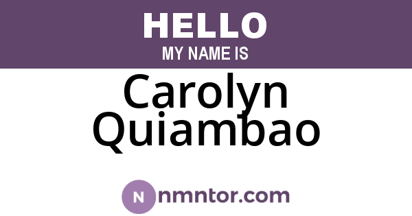 Carolyn Quiambao