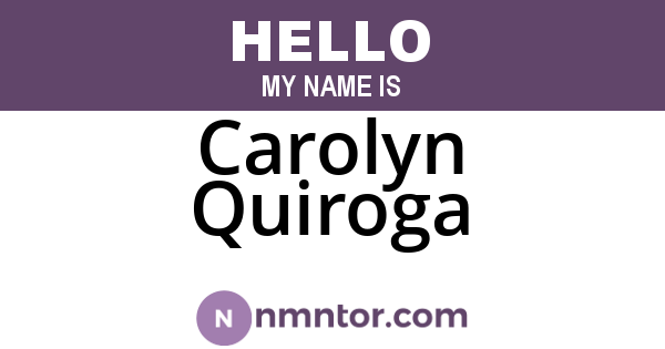 Carolyn Quiroga