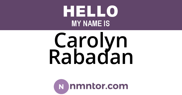 Carolyn Rabadan