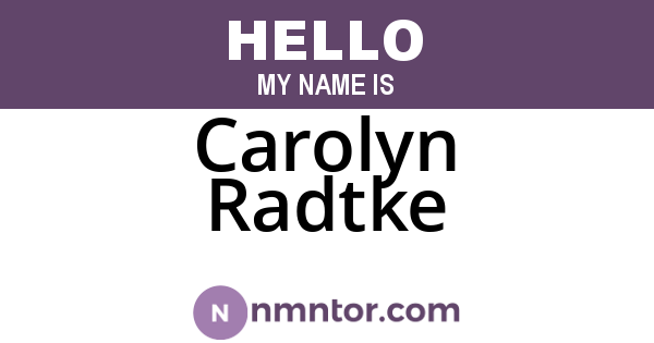 Carolyn Radtke