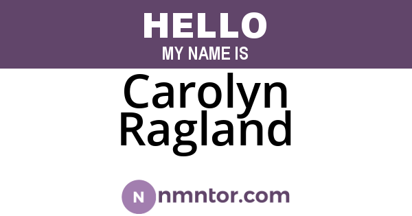 Carolyn Ragland