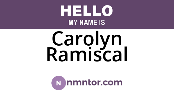 Carolyn Ramiscal