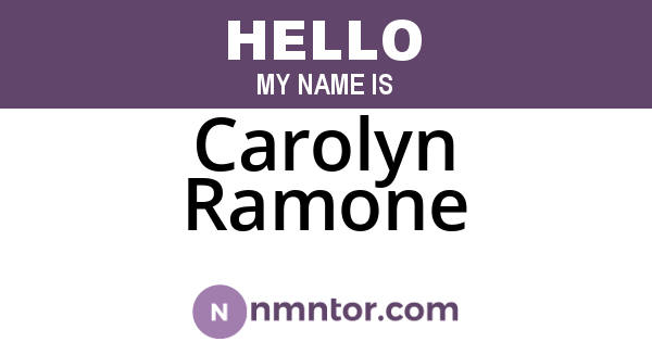 Carolyn Ramone