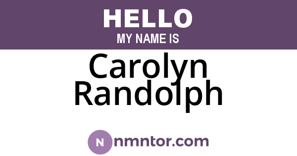 Carolyn Randolph