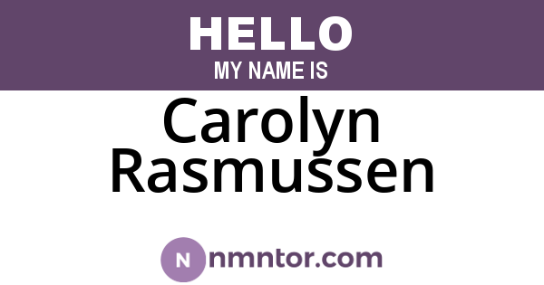Carolyn Rasmussen