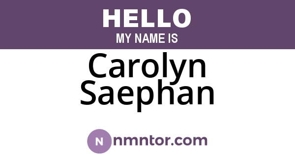 Carolyn Saephan