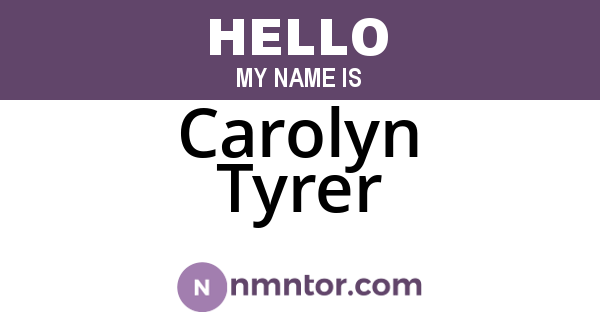 Carolyn Tyrer