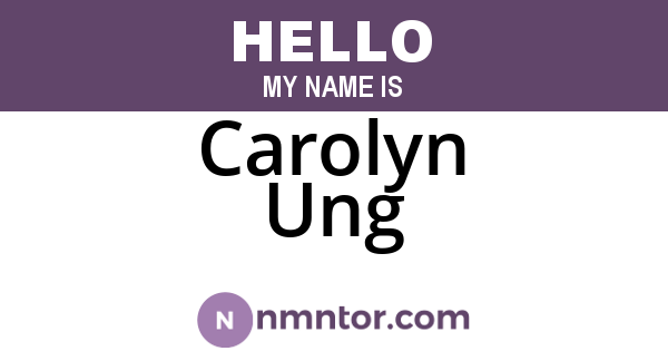 Carolyn Ung