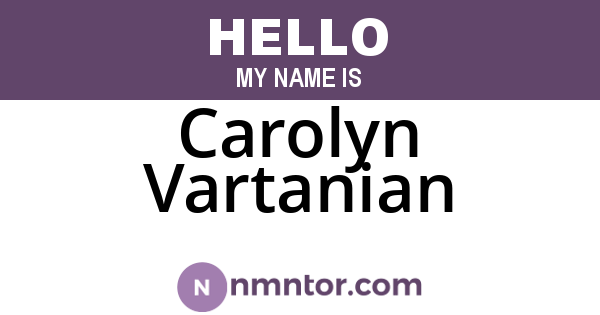 Carolyn Vartanian