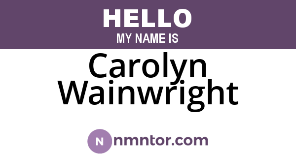 Carolyn Wainwright