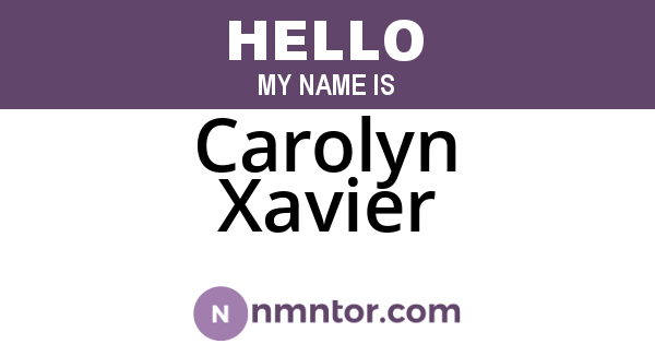 Carolyn Xavier