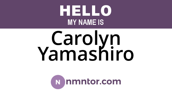 Carolyn Yamashiro