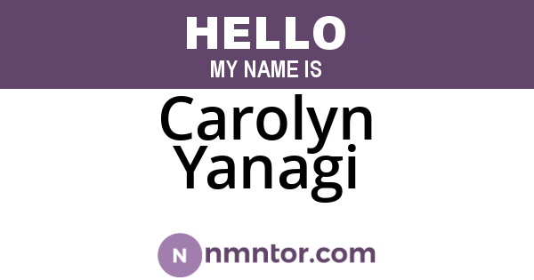 Carolyn Yanagi
