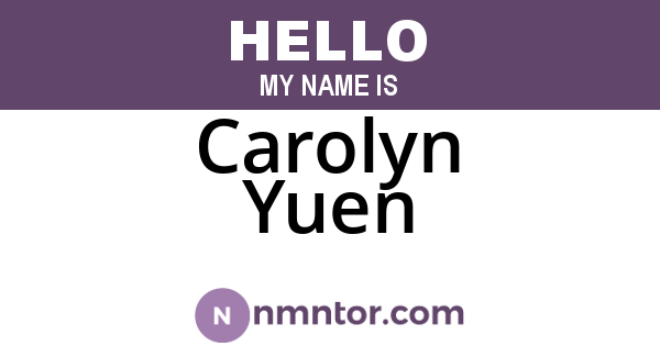 Carolyn Yuen