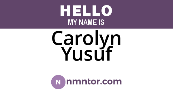 Carolyn Yusuf