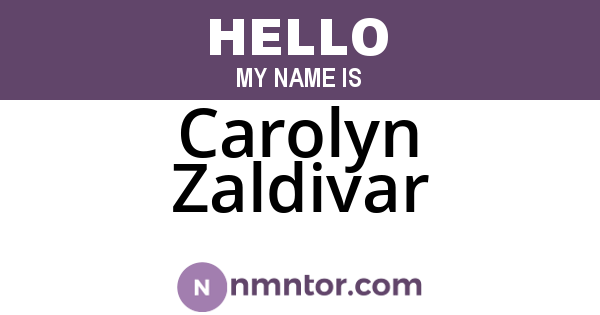 Carolyn Zaldivar