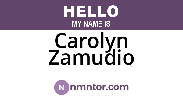 Carolyn Zamudio