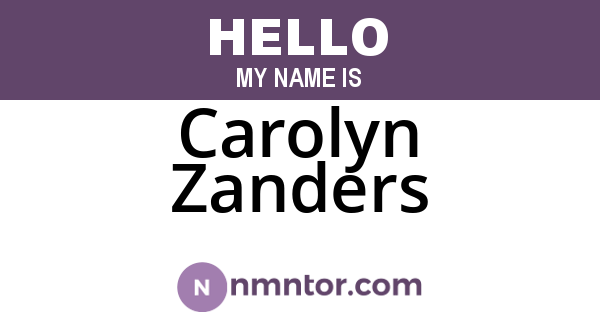 Carolyn Zanders