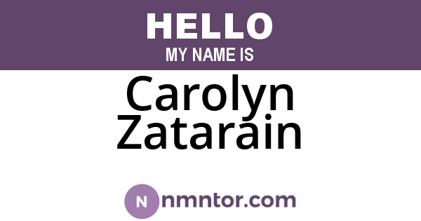 Carolyn Zatarain