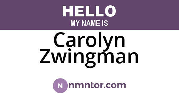 Carolyn Zwingman