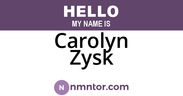 Carolyn Zysk