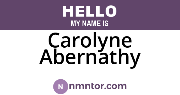 Carolyne Abernathy
