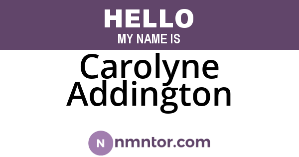 Carolyne Addington