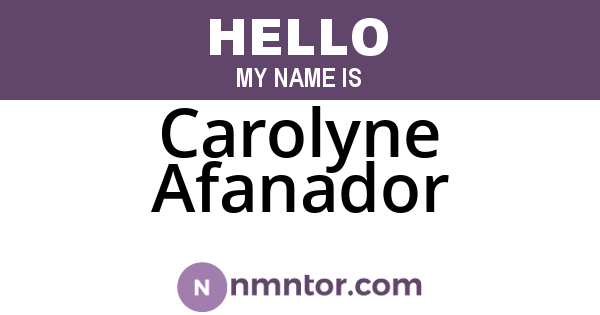 Carolyne Afanador