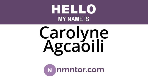 Carolyne Agcaoili