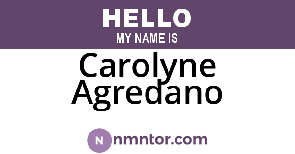 Carolyne Agredano
