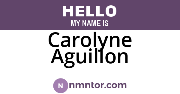 Carolyne Aguillon