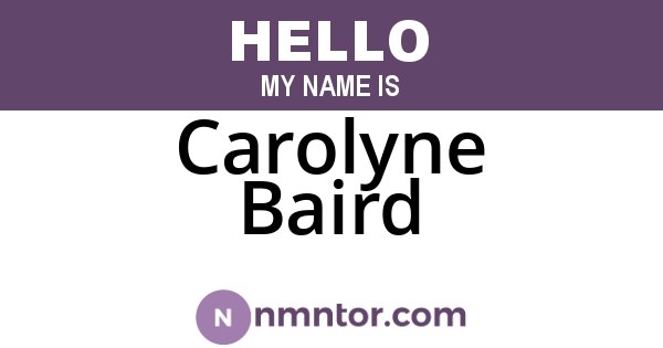 Carolyne Baird