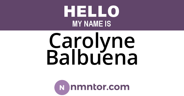 Carolyne Balbuena