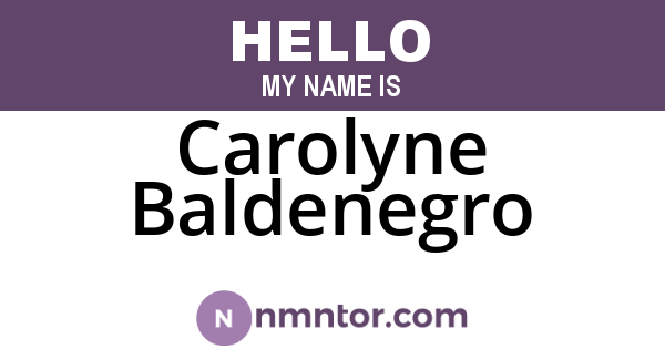 Carolyne Baldenegro