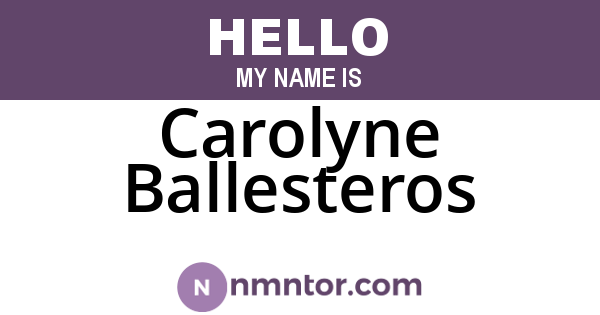 Carolyne Ballesteros