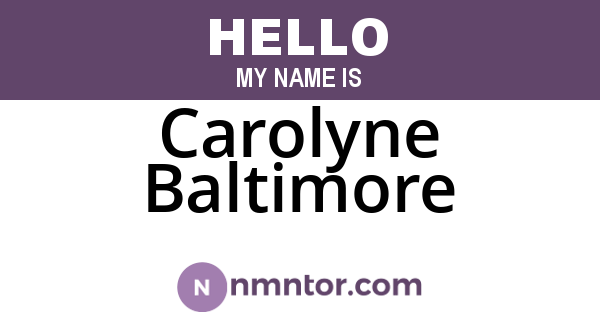 Carolyne Baltimore