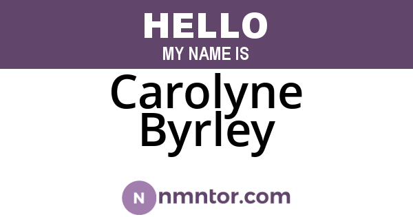 Carolyne Byrley