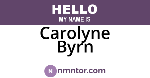 Carolyne Byrn