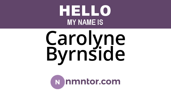 Carolyne Byrnside