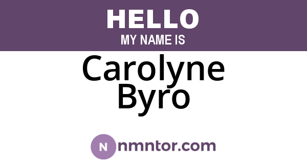 Carolyne Byro