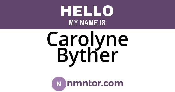 Carolyne Byther