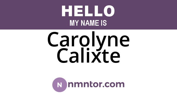 Carolyne Calixte