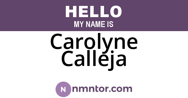 Carolyne Calleja