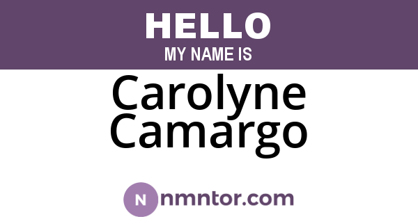 Carolyne Camargo