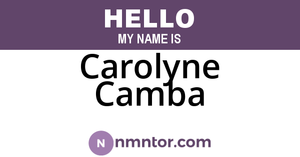 Carolyne Camba