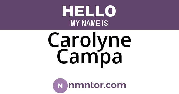 Carolyne Campa